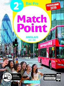 Match Point Anglais 2de Bac Pro (2019) - Pochette élève de Corinne Aubour