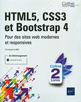 HTML5, CSS3 et Bootstrap 4 - Coffret de deux livres - Pour des sites web modernes et responsives