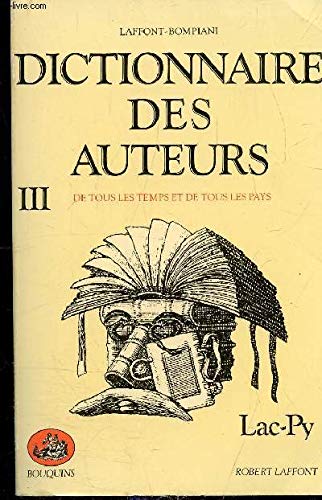couverture de : Dictionnaire des auteurs