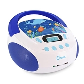 METRONIC 477170 Lecteur CD MP3 enfant avec port USB Ocean - Bleu et Blanc