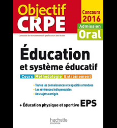 Objectif CRPE Éducation et système éducatif - 2016