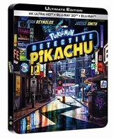 Pokémon-Détective Pikachu 4K Ultra-HD [Boîtier SteelBook Limité] [Ultimate Edition - 4K Ultra-HD + Blu-ray 3D + Blu-ray - Boîtier SteelBook Limité]