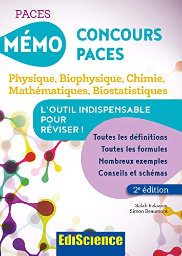 Mémo Concours PACES - Physique, Biophysique, Chimie, Mathématiques, Biostatistiques (5 - Memo concours t. 1) - Format Kindle - 9782100798148 - 9,99 €