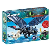 Playmobil - Krokmou et Harold avec bébé Dragon - 70037