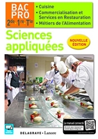 Sciences appliquées 2de, 1re, Tle Bac Pro Cuisine et CSR (2016) Pochette élè