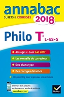 Annales Annabac 2018 Philosophie Tle L, ES, S - Sujets et corrigés du bac Terminale séries générales