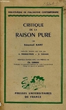 Critique De La Raison Pure - Presses Universitaires De France