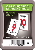 LECAS Calendrier Bloc Neutre pour Ephéméride 2023 6x9 cm : :  Fournitures de bureau