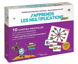 J'apprends les multiplications autrement - 10 Cartes Mentales Pour Apprendre Facilement Les Tables De Multiplications ! +120 Cartes D'Entraînement Pour Réviser En S'Amusant de Filf