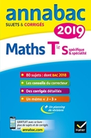 Annales Annabac 2019 Maths Tle S spécifique & spécialité - Sujets et corrigés du bac Terminale S
