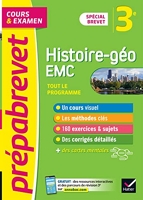 Prépabrevet Histoire-Géographie EMC 3e - Brevet 2024 - Cours, méthodes et entraînement