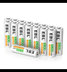 EBL Chargeur de Piles AA/AAA 8 Slots- avec 16PCS AA Piles Rechargeables  2800mAh Haute Capacité avec Boîte de Piles : : High-Tech