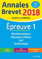 Annales Brevet 2018 Maths, physique-chimie, SVT et technologie 3ème