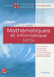 Mathématiques et informatique MPSI 1re année de Jean-Claude Martin