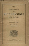 Fondements De La Metaphysique Des Moeurs - Delagrave