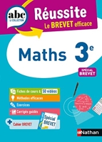 ABC Réussite Maths 3e - Brevet 2023 - ABC Réussite - Le Brevet efficace - Cours, Méthode, Exercices - Brevet 2024
