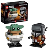 LEGO 75317 BrickHeadz Star Wars Le Mandalorien et l’Enfant, Jouet de Construction, Figurine Bébé Yoda, Idée Cadeau Garçons et Filles 10 Ans et Plus