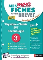 Mes maxi fiches pour le Brevet Physique Chimie SVT Technologie 3ème - Tome 15