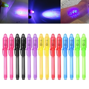 iZoeL Lot de 14 crayons à encre invisible avec lumière UV Cadeau les  Prix d'Occasion ou Neuf