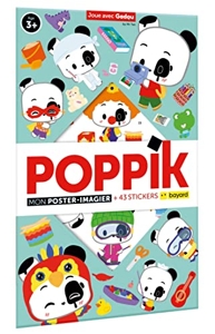 Joue avec Gadou - Mon poster-imagier Poppik + 43 stickers - Mon poster-imagier + 43 stickers repositionnables de Mr Tan