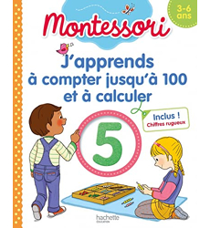 Montessori J'apprends à compter jusqu'à 100 et à calculer 3-6 ans (chiffres  rugueux inclus)