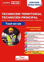 Concours Technicien territorial - Technicien principal - Catégorie B - Tout-en-un - Externe, interne, 3e voie, examens professionnels 2023-2024