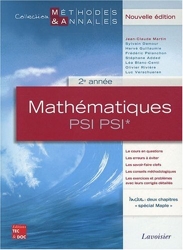 Mathématiques PSI PSI* 2e année - Licences scientifiques de Jean-Claude Martin