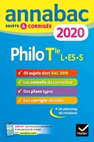 Annales Annabac 2020 Philosophie Tle L, ES, S - Sujets et corrigés du bac Terminale séries générales