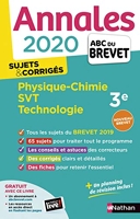 Annales Brevet 2020 Physique-Chimie - SVT - Technologie 3e - Corrigés