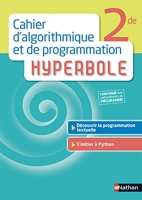 Hyperbole 2de -Cahier Algorithmique - 2018 - Edition 2018