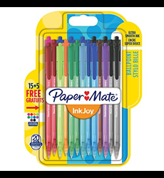 Stylo bille rétractable PAPERMATE Inkjoy 100 RT pointe moyenne