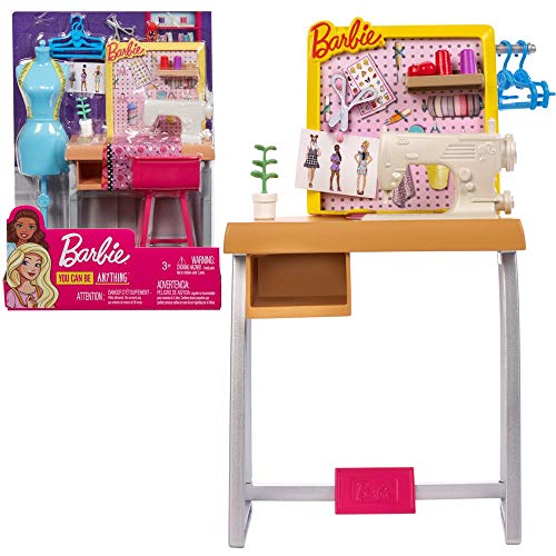 Barbie Mobilier coffret d'intérieur pour poupée avec meubles de salon,  chaton, meubles et accessoires, jouet pour enfant, FXG36 : :  Jouets