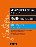 Maths et informatique - Visa pour la prépa 2018-2019 - MPSI-PCSI-PTSI-BCPST-ECS - Mpsi-Pcsi-Ptsi-Bcpst-Ecs (2018-2019)
