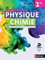 Physique-Chimie Sirius 1re - Manuel élève (nouveau programme 2019)
