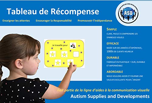 Tableau Récompenses Réutilisable Enfants Autistes - Encourage Le