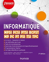 Informatique - MPSI, PCSI, PTSI, BCPST, MP, PC, PT, PSI, TSI, TPC - 2e éd. Mpsi, Pcsi, Ptsi, Bcpst, Mp, Pc, Pt, Psi, Tsi, Tpc