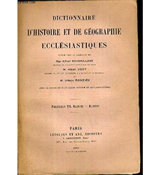 Dictionnaire d'histoire et de geographie ecclesiastiques collection tomes 1 a 28 (fasc.1-167) broche