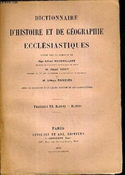 Dictionnaire d'histoire et de geographie ecclesiastiques collection tomes 1 a 28 (fasc.1-167) broche 