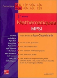 Mathématiques 1re année MPSI de Jean-Claude Martin