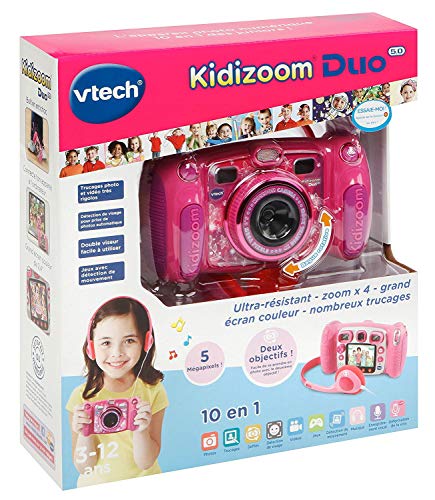 VTech – Kidizoom Duo 5.0 – Rose – Appareil Photo Enfant