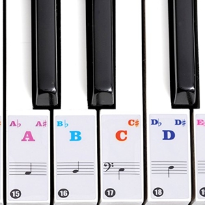 Autocollants de piano, Adhésif-clavier transparent Stickers de