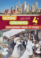 Histoire Géographie Enseignement Moral Et Civique 4e Cycle 4 - Livre de l'élève - Programme 2016