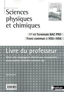 Sciences physiques et chimiques - 1re/Term Bac Pro de Daniel Sapience