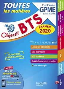 Objectif BTS GPME 2020 Toutes les matières de Jacqueline Thédié