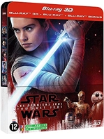 Star Wars - Les Derniers Jedi - Steelbook Blu-ray 3D + Blu-ray 2D + Blu-ray Bonus [Blu-ray 3D + Blu-ray + Blu-ray Bonus - Édition limitée boîtier SteelBook]