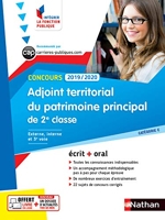Adjoint territorial du patrimoine principal de 2e classe - Ecrit + Oral - Catégorie C - Concours 2019-2020