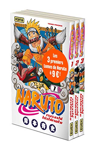 Pack tome 1 + tome 2 + tome 3 de Naruto de Masashi Kishimoto