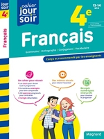 Français 4e - Cahier Jour Soir - Conçu et recommandé par les enseignants