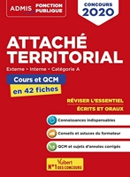 Attaché territorial - Catégorie A - Cours et QCM en 42 fiches - Externe, Interne - Concours 2020