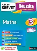 ABC Réussite Brevet - Maths - 3ème - Nouveau brevet - ABC du Brevet Réussite - Brevet 2022 - Cours, Méthode, Exercices